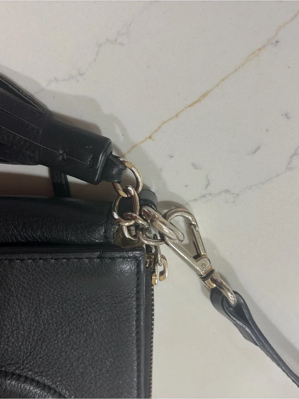 Valentino Black Leather Crossbody with Tassel